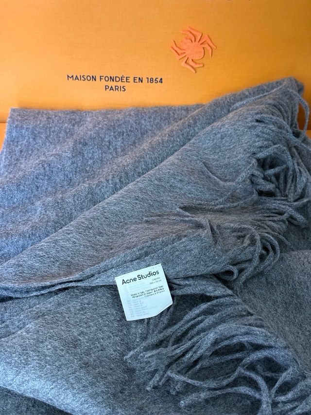 Bufanda Acne Studios Cachemira Gris