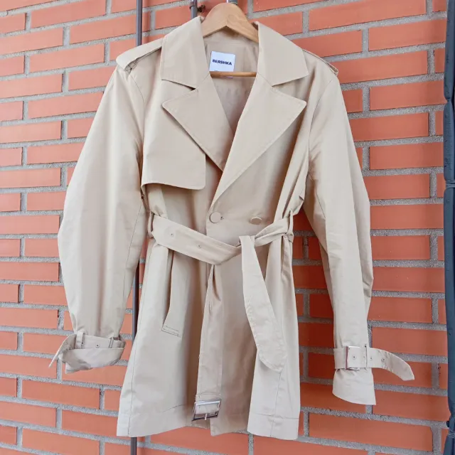 Gabardina tres cuartos beige