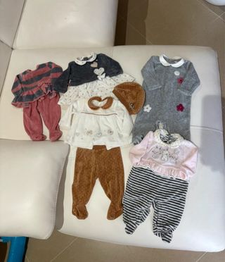 Set 5 tutine ciniglia 0-3 mesi bambina