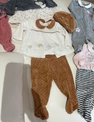 Set 5 tutine ciniglia 0-3 mesi bambina