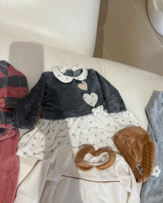 Set 5 tutine ciniglia 0-3 mesi bambina