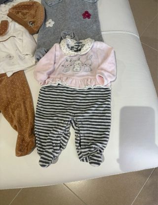 Set 5 tutine ciniglia 0-3 mesi bambina