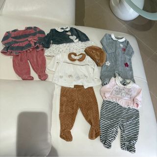 Set 5 tutine ciniglia 0-3 mesi bambina