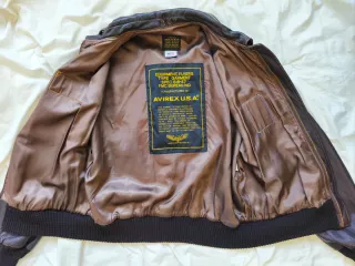 Chaqueta Cuero Avirex A-2 Talla L