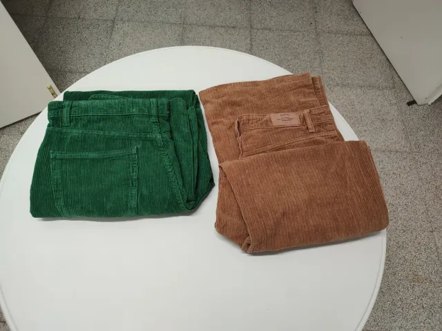 2 Pantalones de Pana Mujer Talla M