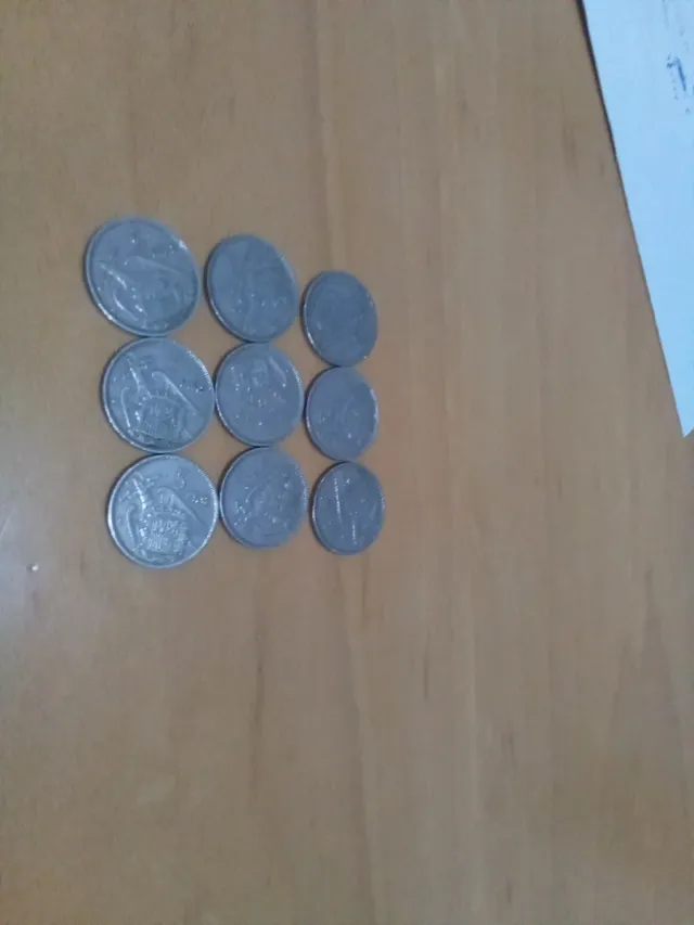 Lote de 9 monedas