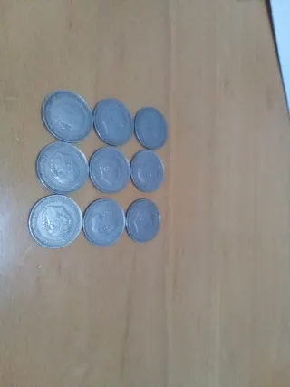 Lote de 9 monedas