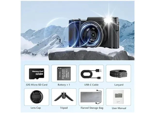 Cámara Digital 5K 64MP Zoom 18X