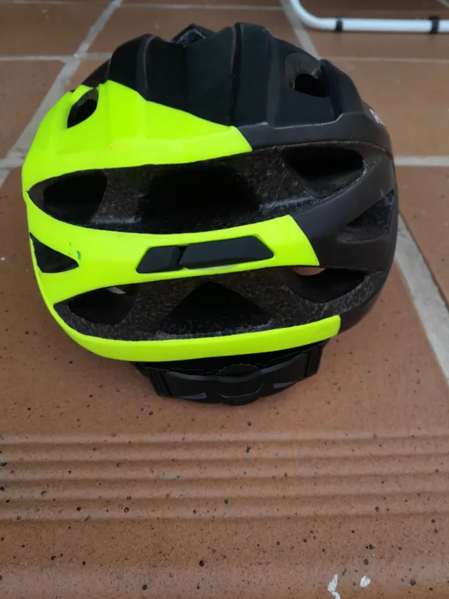 Casco Bicicleta Rockrider Negro/Amarillo