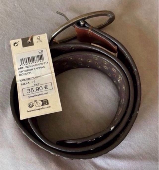 Cinturón Cuero Tachuelas BROWNIE