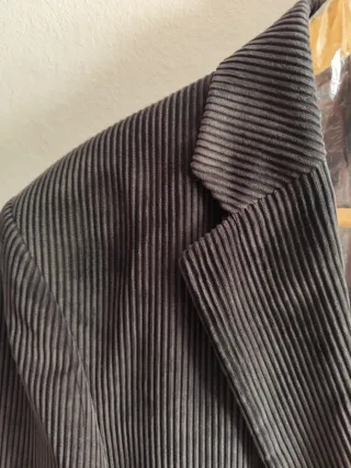 Americana de pana gris hombre