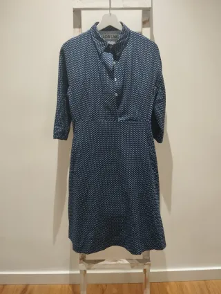 Vestido midi azul Loreak Mendian
