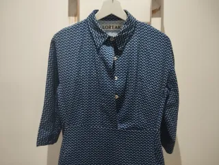 Vestido midi azul Loreak Mendian