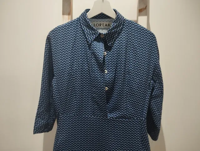 Vestido midi azul Loreak Mendian