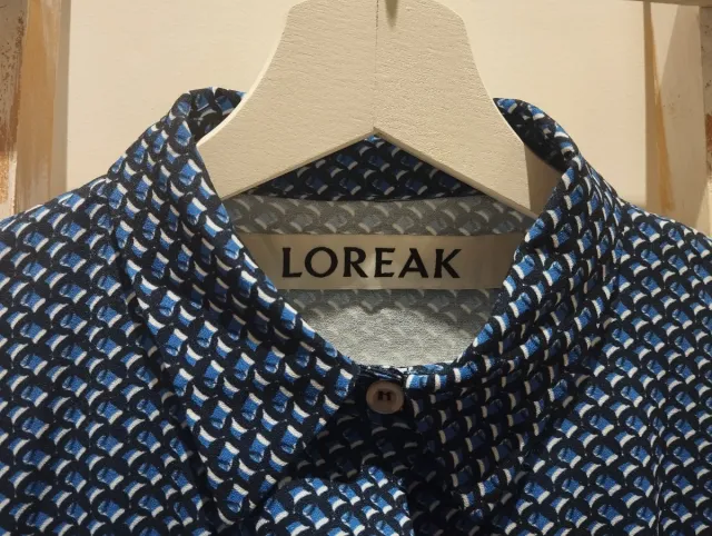 Vestido midi azul Loreak Mendian