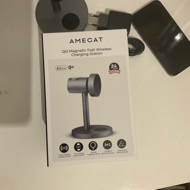 Stazione Ricarica Wireless Amegat Qi 3-in-1