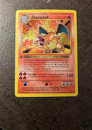 Charizard 4/102 Base Set Holo Carta Pokémon