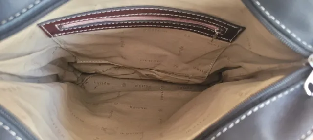 Bolso de piel Mutton negro/azul