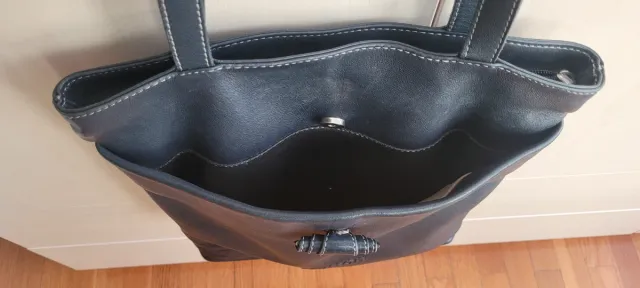 Bolso de piel Mutton negro/azul