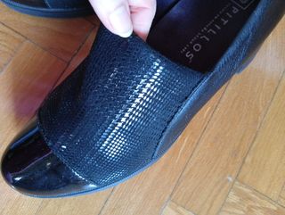 Zapatos Pitillos Piel Negros Talla 40