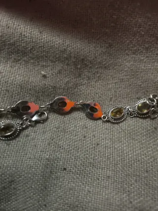 Pulsera Plata Ley y Citrino