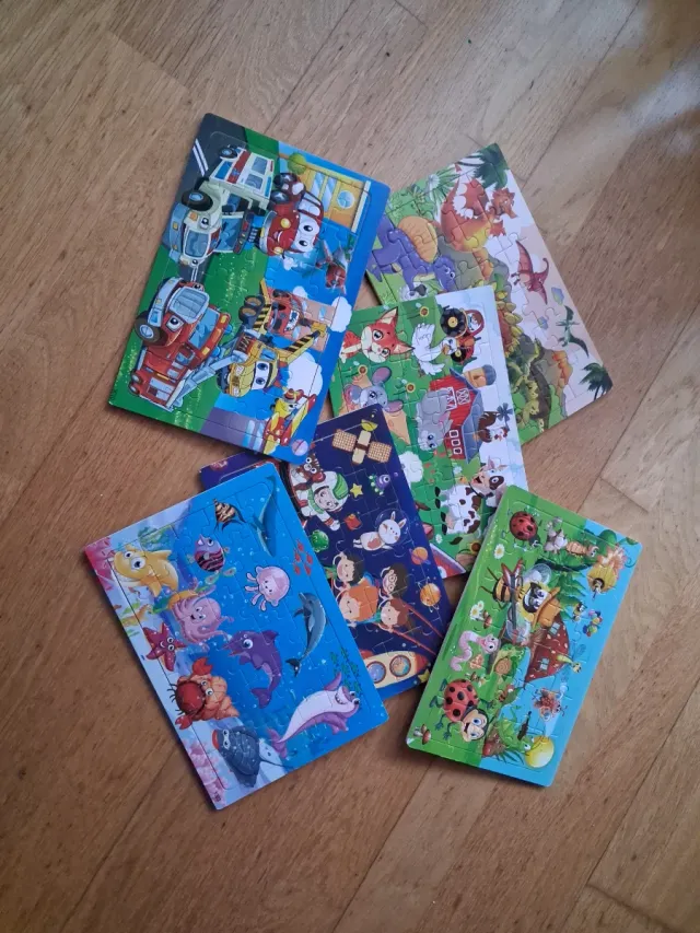 Lote 6 Puzles Infantiles Madera 30 piezas