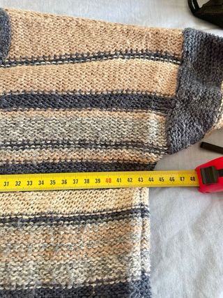 Camisola às riscas com renda menina 9-10 anos