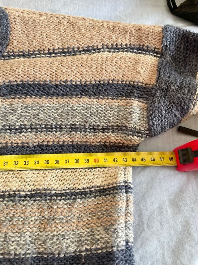 Camisola às riscas com renda menina 9-10 anos