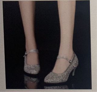 Zapatos de fiesta lentejuelas plateadas