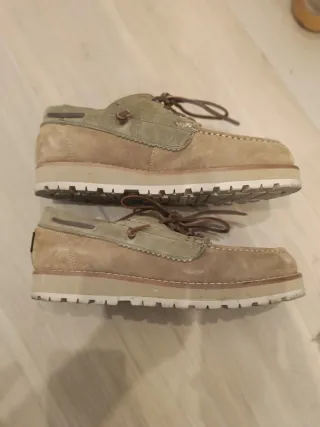 Náuticos Pompei Talla 43 Beige/Verde Oliva