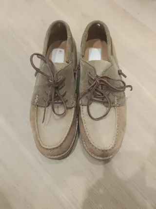 Náuticos Pompei Talla 43 Beige/Verde Oliva