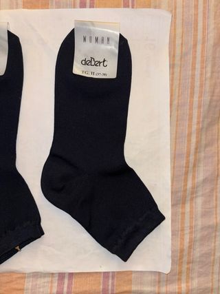 3CALZE NUOVE DONNA COTONE MARCA”deBert”MADE IN ITA