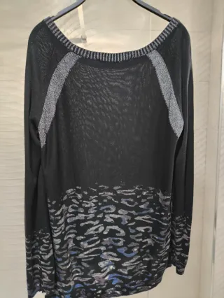 Jersey Desigual Negro con Detalles