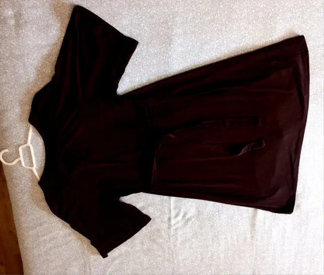 Vestido marrón con pedrería T. Única