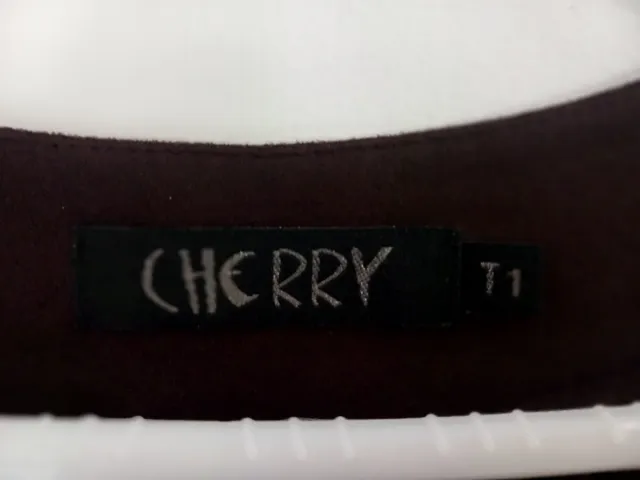 Vestido marrón con pedrería T. Única