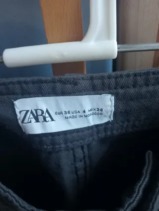 Pantalones cargo negros mujer