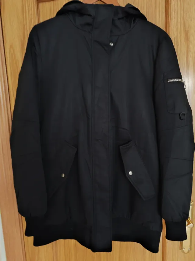 Parka Zara Negra Mujer