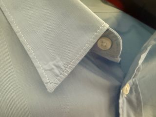 Camisa Benetton Azul Claro Vestir