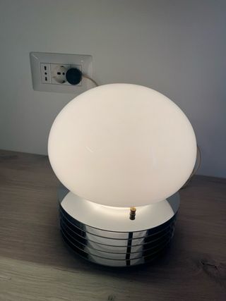 Lampada Enrico Tronconi Vintage Vetro Metallo