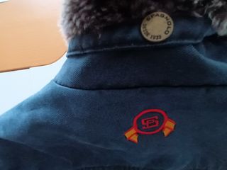 Cazadora Spagnolo azul con cuello de pelo