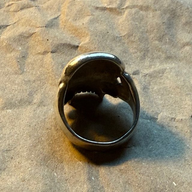 Anillo Calavera Plata Grueso