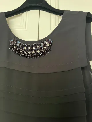 Top negro Zara con pedrería
