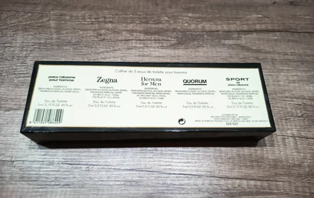 Cofre 5 Miniaturas EAU de Toilette For men.