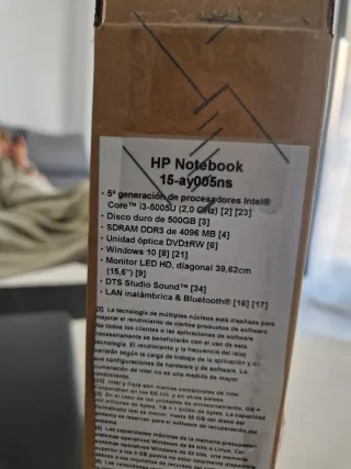 Ordenador portátil HP 15.6'' Negro