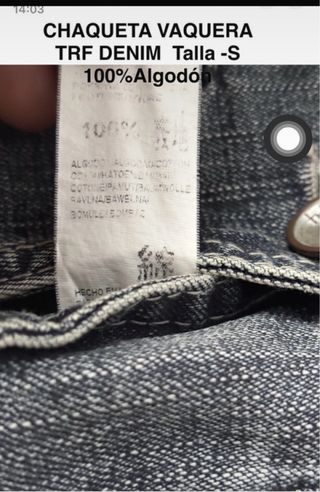 Chaqueta Vaquera TRF Denim Talla S