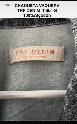 Chaqueta Vaquera TRF Denim Talla S
