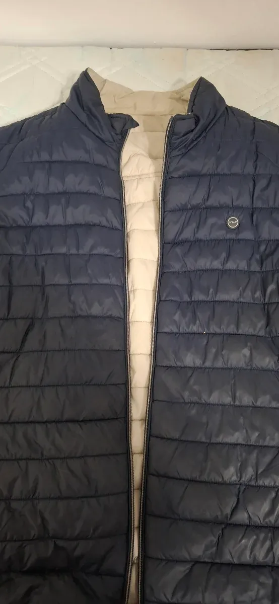 Giubbotto Milano Uomo Reversibile Blu/Beige