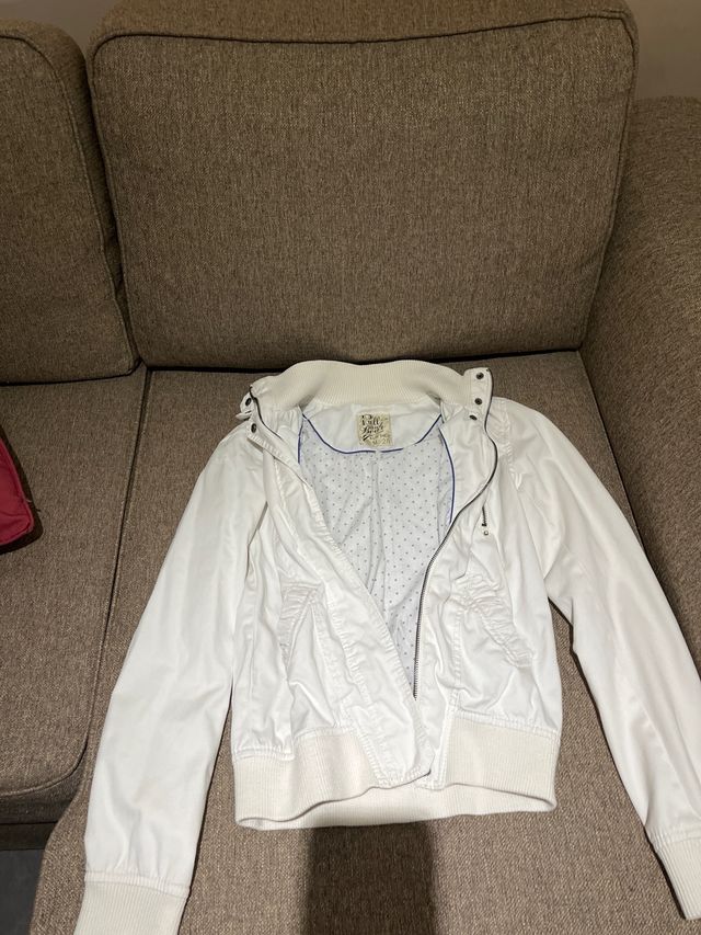 Chaqueta blanca mujer vintage