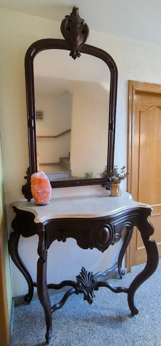 Consola tocador antiguo con espejo negociable
