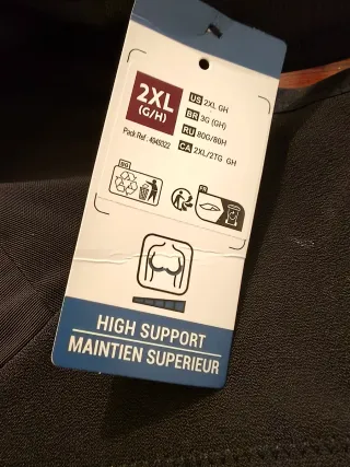 Sujetador deportivo mujer negro talla 2xl